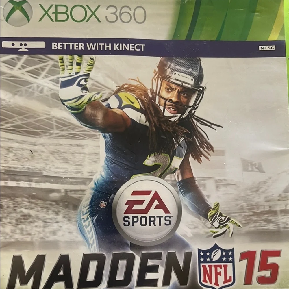 Xbox 360 Madden NFL 15 Football Video Game - Green Case EUC